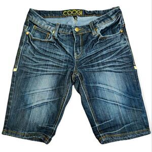 💥 COOGI AUSTRALIA DISTRESSED BLUE JEANS DENIM SHORTS SIZE 5/6